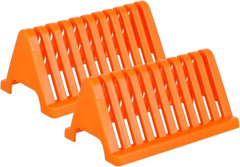 2Pcs Glass Slide Drying Stand Rack for Laboratory Glass Plates with Drain Shelf for Electrophoresis Gel Plates and Microscope Slide Drying in Kuwait