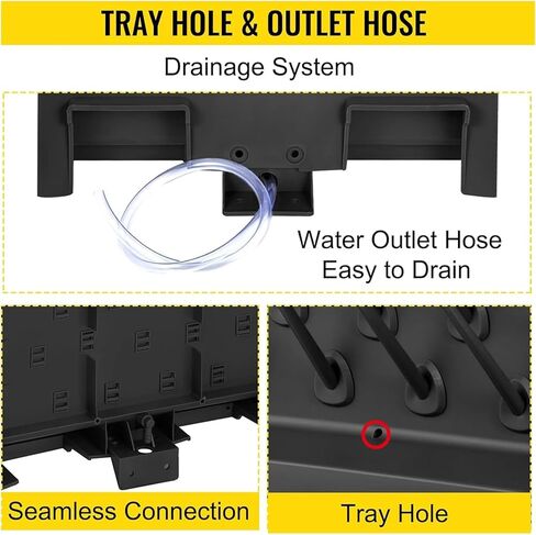 52 Rods Lab Drying Rack, Wall Mount Glassware Drying Rack, with Drain Hole and Removable Drip Rod, Sturdy and Durable, for Lab Glassware and Bottles ﻿ in Kuwait