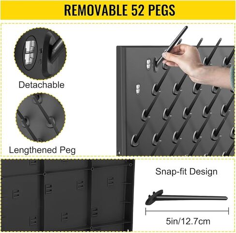 52 Rods Lab Drying Rack, Wall Mount Glassware Drying Rack, with Drain Hole and Removable Drip Rod, Sturdy and Durable, for Lab Glassware and Bottles ﻿ in Kuwait