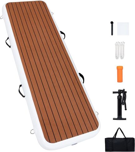 ممر قابل للنفخ لليخوت والقوارب، عرض إضافي وممر رصيف متين مع سطح غير قابل للانزلاق، منصة عائمة قابلة للحمل وموفرة للمساحة تربط اليخوت والأرصفة، 79 بوصة * 26 بوصة * 6 بوصة in Kuwait