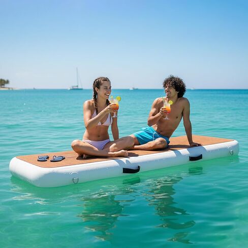 ممر قابل للنفخ لليخوت والقوارب، عرض إضافي وممر رصيف متين مع سطح غير قابل للانزلاق، منصة عائمة قابلة للحمل وموفرة للمساحة تربط اليخوت والأرصفة، 79 بوصة * 26 بوصة * 6 بوصة in Kuwait