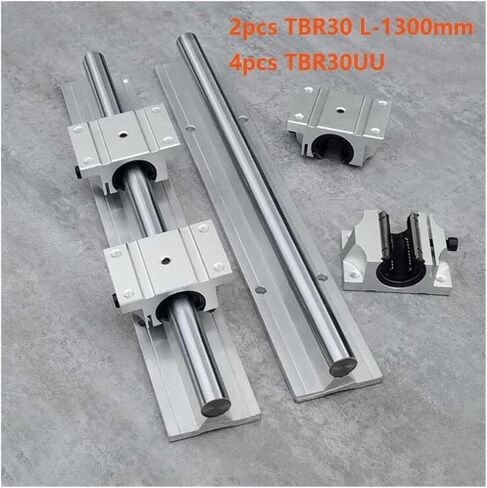 2 قطعة TBR30 L-1300mm دعم السكك الحديدية دليل خطي + 4 قطعة TBR30UU تحمل كتل in Kuwait