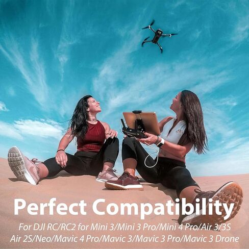 4 Pcs Aluminum Alloy Remote Controller Sticks Joystick for DJI RC/RC2 for Mini 3/Mini 3 Pro/Mini 4 Pro/Air 3/3S/Air 2S/Neo/Mavic 4 Pro/Mavic 3/Mavic 3 Pro/Mavic 3 Drone Replacement (Black) in Saudi Arabia