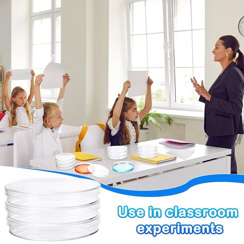100 Pack Plastic Petri Dishes with Lids 90 x 15 mm Clear Sterile Container with 100 Pcs 3 ml Plastic Transfer Pipettes for Lab School Projects Plant Cultivation in Saudi Arabia