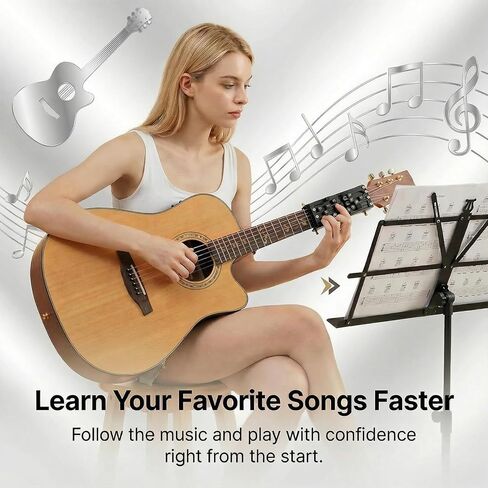Guitar Chord Trainer & Presser Tool - Portable Practice Buddy for Beginner Adults, Acoustic Electric Guitar Learning Helper with Clip-On System in Kuwait