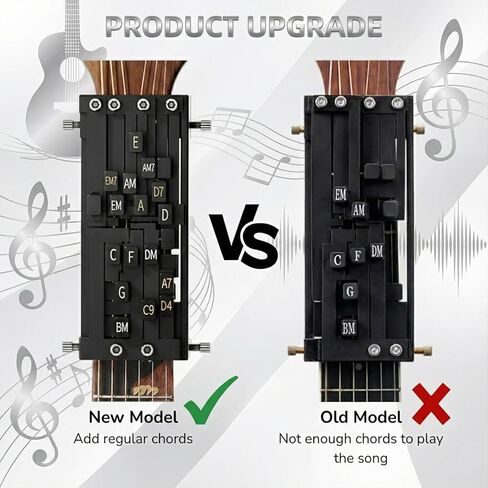 Guitar Chord Trainer & Presser Tool - Portable Practice Buddy for Beginner Adults, Acoustic Electric Guitar Learning Helper with Clip-On System in Kuwait