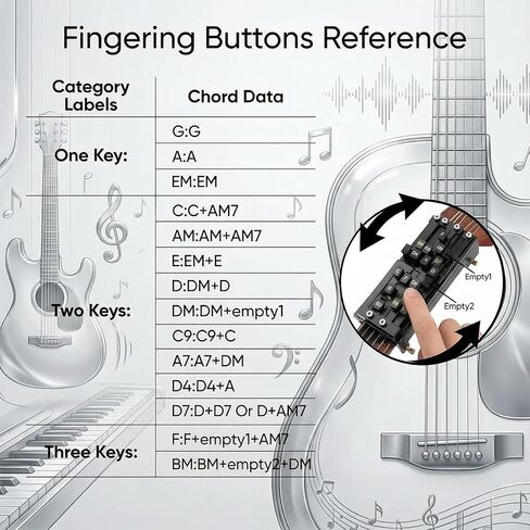 Guitar Chord Trainer & Presser Tool - Portable Practice Buddy for Beginner Adults, Acoustic Electric Guitar Learning Helper with Clip-On System in Kuwait