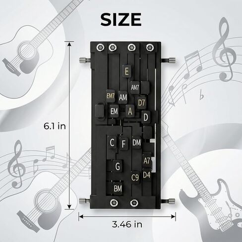 Guitar Chord Trainer & Presser Tool - Portable Practice Buddy for Beginner Adults, Acoustic Electric Guitar Learning Helper with Clip-On System in Kuwait