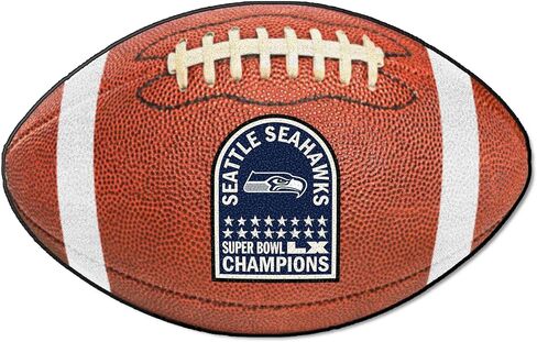 سجادة كرة قدم FANMATS Seattle Seahawks Super Bowl 60 Champions - التصميم الرسمي لأبطال Super Bowl | 20×32 | صنع في الولايات المتحدة الأمريكية in Saudi Arabia