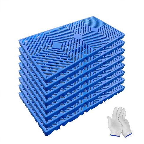 منصات بلاستيكية 8 قطع - 23.6 بوصة × 11.8 بوصة × 1.18 بوصة، وسادات تخزين مقاومة للماء خفيفة الوزن، للاستخدام الداخلي/الخارجي للمطبخ، والطابق السفلي، والمرآب، والمستودع، والاستخدام الصناعي in Kuwait