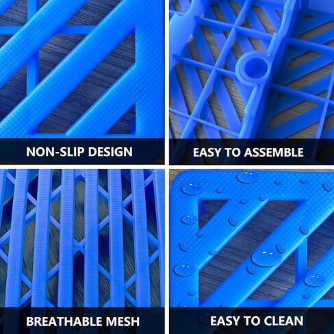 منصات بلاستيكية 8 قطع - 23.6 بوصة × 11.8 بوصة × 1.18 بوصة، وسادات تخزين مقاومة للماء خفيفة الوزن، للاستخدام الداخلي/الخارجي للمطبخ، والطابق السفلي، والمرآب، والمستودع، والاستخدام الصناعي in Kuwait