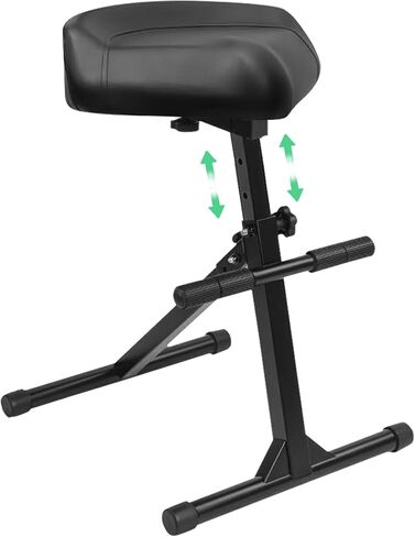 Pro Guitar Stool, Height Adjustable Saddle Seat, Musician Stool Guitarist Throne Guitar Chair, Black in Kuwait