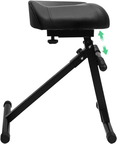Pro Guitar Stool, Height Adjustable Saddle Seat, Musician Stool Guitarist Throne Guitar Chair, Black in Kuwait
