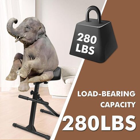 Pro Guitar Stool, Height Adjustable Saddle Seat, Musician Stool Guitarist Throne Guitar Chair, Black in Kuwait