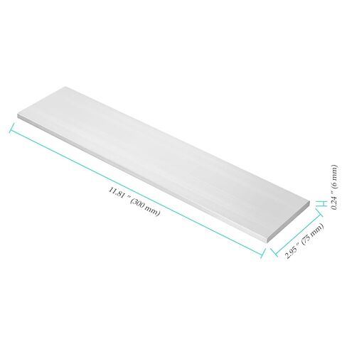 4 Pack Aluminum Flat Bar, 3 x 12 x 1/4 inch 6061 General Purpose Plate, Square Aluminum Plate Solid Mill Stock for lndustry, Crafting, 6 x 75 x 300 mm in Kuwait