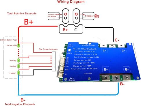 4S 100A 12V Smart BMS BT LiFePO4 Li-ion LTO Active Balance Adjustable Parameter Protection Board in Kuwait