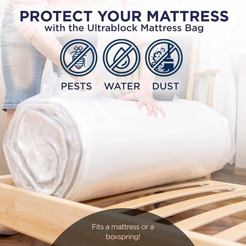 أكياس مرتبة ألترا بلوك للنقل أو التخزين - غطاء بلاستيكي سعة 6 مل، مقاوم للتمزق والثقب، مقبض غير قابل للانزلاق، حقيبة سميكة للغاية بحجم كوين in Kuwait