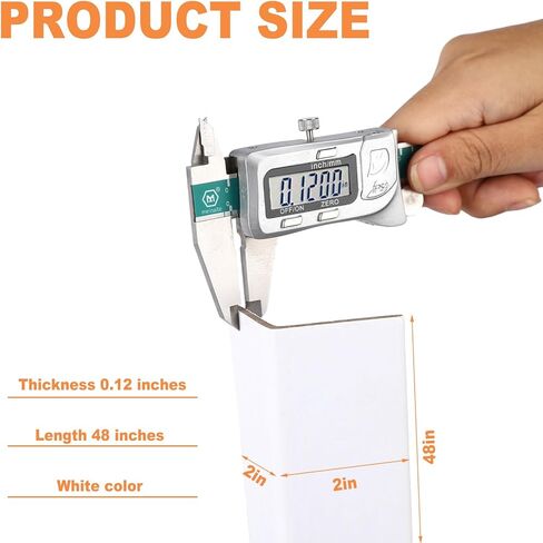 واقي حواف من الورق المقوى مقاس 2 بوصة × 2 بوصة × 48 بوصة، حزمة مكونة من 50 قطعة - واقيات زوايا من الورق المقوى للشحن واقيات زوايا البليت البيضاء على شكل حرف V in Kuwait