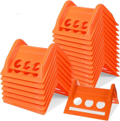 20 Packs Flatbed Edge Protectors, Corner Protectors, Cargo Loads, Tie Down Protector for 4 Inch Straps, Protects Cargo Edges Winch Ratchet Straps Plastics Contruction Protector Orange in Kuwait