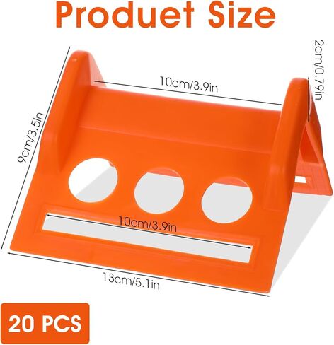 20 Packs Flatbed Edge Protectors, Corner Protectors, Cargo Loads, Tie Down Protector for 4 Inch Straps, Protects Cargo Edges Winch Ratchet Straps Plastics Contruction Protector Orange in Kuwait