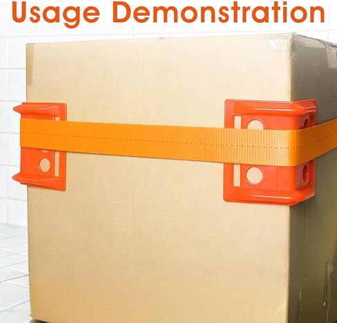 20 Packs Flatbed Edge Protectors, Corner Protectors, Cargo Loads, Tie Down Protector for 4 Inch Straps, Protects Cargo Edges Winch Ratchet Straps Plastics Contruction Protector Orange in Kuwait