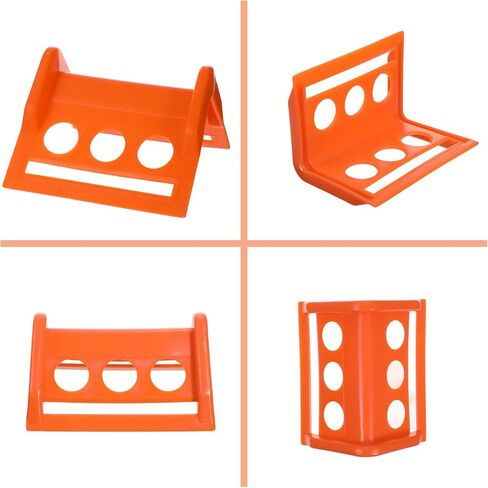 20 Packs Flatbed Edge Protectors, Corner Protectors, Cargo Loads, Tie Down Protector for 4 Inch Straps, Protects Cargo Edges Winch Ratchet Straps Plastics Contruction Protector Orange in Kuwait
