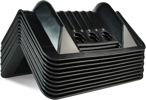 JUCHEN Flatbed Edge Protector, Edge Corner Tie Down Protector, Flatbed Accessories Plastic Protector，Protects Cargo Edges from Wear and Tear（10Packs） (BLACK) in Saudi Arabia