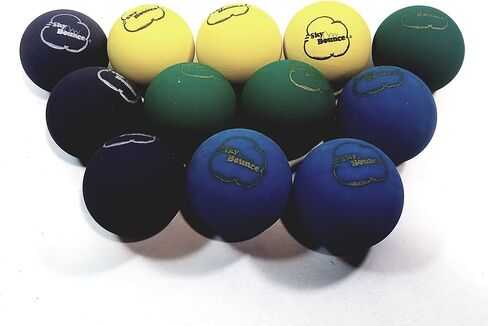 مجموعة كرة يد سكاي باونس متعددة الألوان مكونة من 12 كرة (1 دزينة) (أزرق-أخضر-أصفر-أسود) in Kuwait