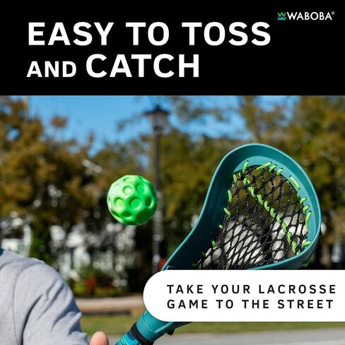 Waboba Mini Lacrosse Sticks - 17" Outdoor Practice Starter Set for Kids & Teens - Catch Game for Backyard or Beach - Includes 2 Sticks & 1 Moon Ball in Saudi Arabia