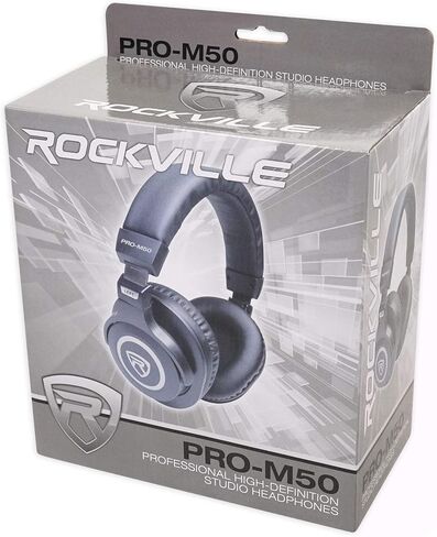 حزمة Rockville G-AMP 20: مجموعة مضخم صوت جيتار مزدوج الإدخال بقدرة 20 وات مع بلوتوث وتأخير، وسماعات رأس PRO-M50 Studio مع حافظة ووسادات أذن إضافية، قطعتان in Saudi Arabia