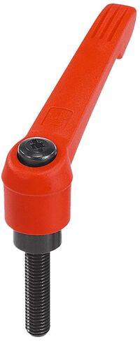 Kipp 06610-1A21X50 Plastic Adjustable Handle with 1/4-20" External Thread,"Novo Grip" Style, Steel Components, Inch, 50 mm Screw Length, Size 1, Anthracite Gray Color in Saudi Arabia