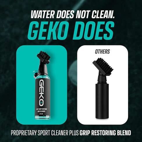 Geko Golf Club Brush and Cleaner System with Magnetic Attachment, Golf Club Cleaning Brush for Grooves, Grips, Irons and Balls in Kuwait