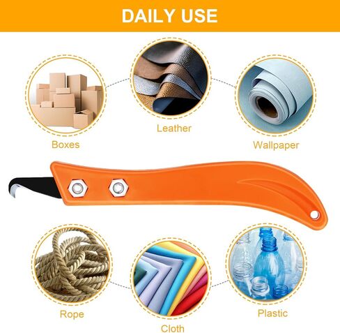 10 قطع من سكين شفرة خطاف النادي مع مقبض، مجموعة أدوات إزالة قبضة الجولف مزدوجة الأطراف 3.4 بوصة مع صندوق بلاستيكي، شفرات خطافية ذاتية الصنع لإعادة الإمساك بقبضة نادي الجولف والدراجة الجبلية باللون الأسود والبرتقالي in Kuwait