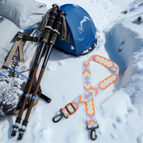 SUPVOX 2pcs Ski Boot Carrier Sling: Shoulder Strap for Snowboard Boots & Ice Skates - Hands-Free Carrying Leash for Skiing, Ice Skates (Yellow/Blue & Purple/Blue) in Saudi Arabia