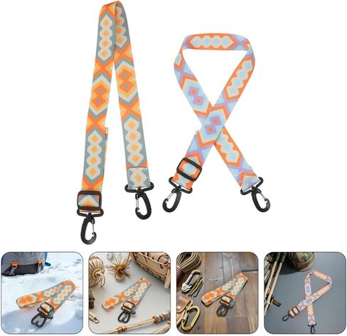 SUPVOX 2pcs Ski Boot Carrier Sling: Shoulder Strap for Snowboard Boots & Ice Skates - Hands-Free Carrying Leash for Skiing, Ice Skates (Yellow/Blue & Purple/Blue) in Saudi Arabia