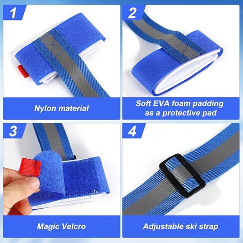 2 Pcs Ski Carrier Strap, Ski Straps for Carrying Pole Straps Design Adjustable for Bags Strap and Pole Carrier for Boards Winter Sports Accessories in Saudi Arabia