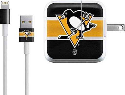ملصق سكينيت غلاف آخر متوافق مع شاحن iPad (10 واط USB) - تصميم جيرسي مرخص رسميًا من NHL Pittsburgh Penguins in Kuwait