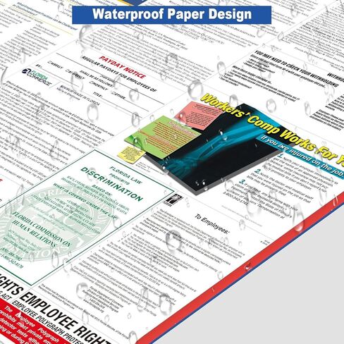 ملصق قوانين العمل الفيدرالية وولاية كاليفورنيا لعام 2026 - متوافق مع إدارة السلامة والصحة المهنية (OSHA) ومغلف بالأشعة فوق البنفسجية ومقاوم للماء مقاس 24 بوصة × 36 بوصة إصدار باللغة الإنجليزية - نشر امتثال الكل في واحد in Kuwait