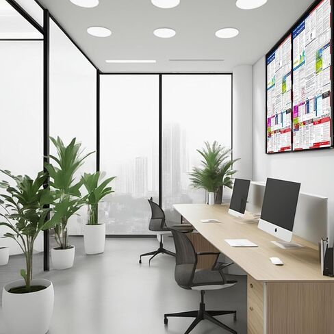 ملصق قوانين العمل الفيدرالية وولاية كاليفورنيا لعام 2026 - متوافق مع إدارة السلامة والصحة المهنية (OSHA) ومغلف بالأشعة فوق البنفسجية ومقاوم للماء مقاس 24 بوصة × 36 بوصة إصدار باللغة الإنجليزية - نشر امتثال الكل في واحد in Kuwait