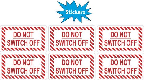 StickerTalk Do Not Switch Off Warning Stickers, 1.75 inches by 1 inches in Kuwait