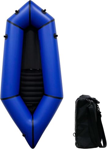 Lightweight Packrafts, TPU Inflatable Kayak for Flat Water Rafting Camping Trip/Fishing/Water Adventures 1 Person/2 Person Packraft, 330lb/660lb Weight Capacity in Kuwait