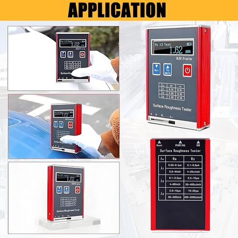 مقياس الخشونة المحمول عالي الدقة، دقة 0.01 ميكرومتر، شاشة LED، 4 معلمات، نطاق القياس Ra/Rq 0.05-15μm، Rz/Rt 0.1-50μm، مثالي لمراقبة الجودة in Saudi Arabia