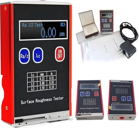 Portable Digital Roughness Tester with OLED Display, High Accuracy Profilometer, Measures Ra/Rq 0.05-15.0μm & Rz/Rt 0.1-50.0μm, Surface Roughness Gauge 0.01μm Precision in Saudi Arabia
