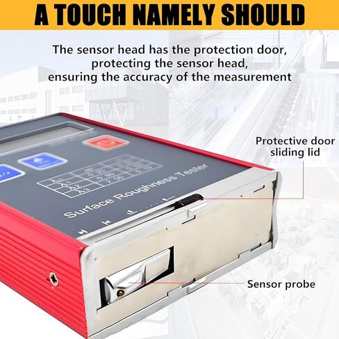 Portable Digital Roughness Tester with OLED Display, High Accuracy Profilometer, Measures Ra/Rq 0.05-15.0μm & Rz/Rt 0.1-50.0μm, Surface Roughness Gauge 0.01μm Precision in Saudi Arabia