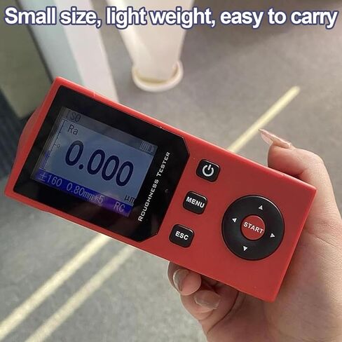 Handheld Surface Roughness Tester, Portable Profilometer, with 2.0-inch IPS Display, Measures 14 Roughness Parameters, Store 500 Sets of Data and Waveforms, for Industrial Inspection in Kuwait
