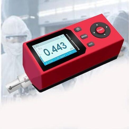 Handheld Surface Roughness Tester, Portable Profilometer, with 2.0-inch IPS Display, Measures 14 Roughness Parameters, Store 500 Sets of Data and Waveforms, for Industrial Inspection in Kuwait