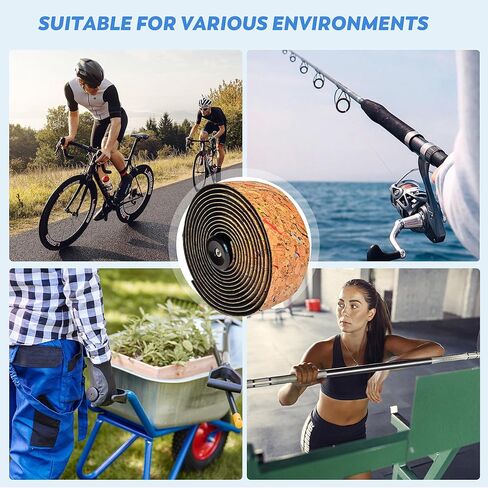 Road Bike Cork Handlebar Tapes, Brown Bicycle Bar Tape with High Stain Resistance, Shock Absorbing EVA Bike Grip Tapes for Handlebar (Set of 2, Cork) in Saudi Arabia