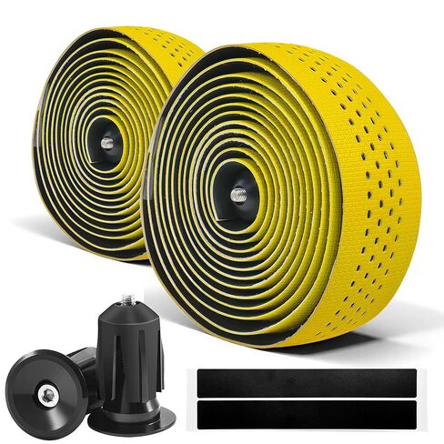 Road Bike Cork Handlebar Tapes, Brown Bicycle Bar Tape with High Stain Resistance, Shock Absorbing EVA Bike Grip Tapes for Handlebar (Set of 2, Cork) in Saudi Arabia