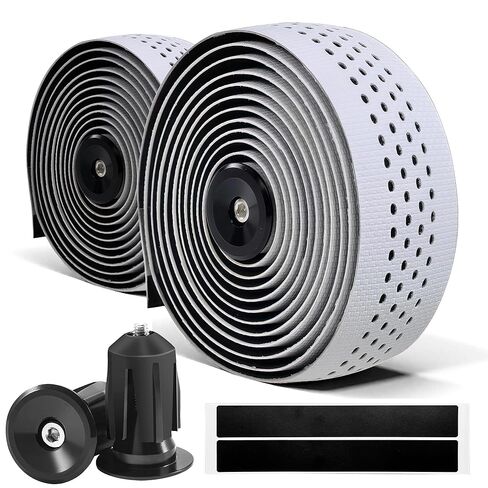 Road Bike Cork Handlebar Tapes, Brown Bicycle Bar Tape with High Stain Resistance, Shock Absorbing EVA Bike Grip Tapes for Handlebar (Set of 2, Cork) in Saudi Arabia