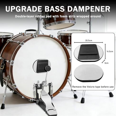 Drum Mute Pads, 14 Pieces Drum Silencer Pads Set with Drum Sound Dampeners and Cymbal Muffler Pads, by ALLCIFP in Kuwait